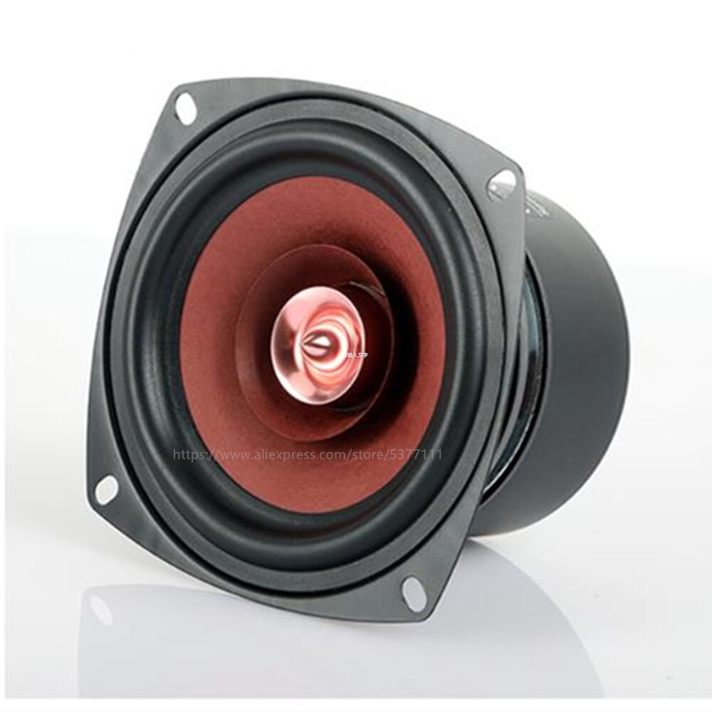 2 Stks/partij 4 Inch Full Range Monitor Bullet Speaker Hifi Woofer Tweeter Met Aluminium 2 Layer Kapton Kegel: arc 4ohm