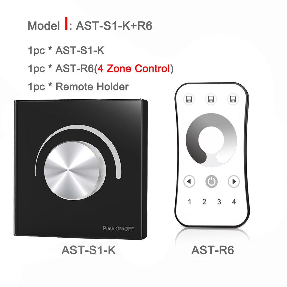 LED Dimmer Switch 220V 230V 110V AC Rotary Dimmable Wireless RF 2.4G Remote Smart Wifi Triac Dimmer for LED Lamp Bulb Light S1-K: Model I