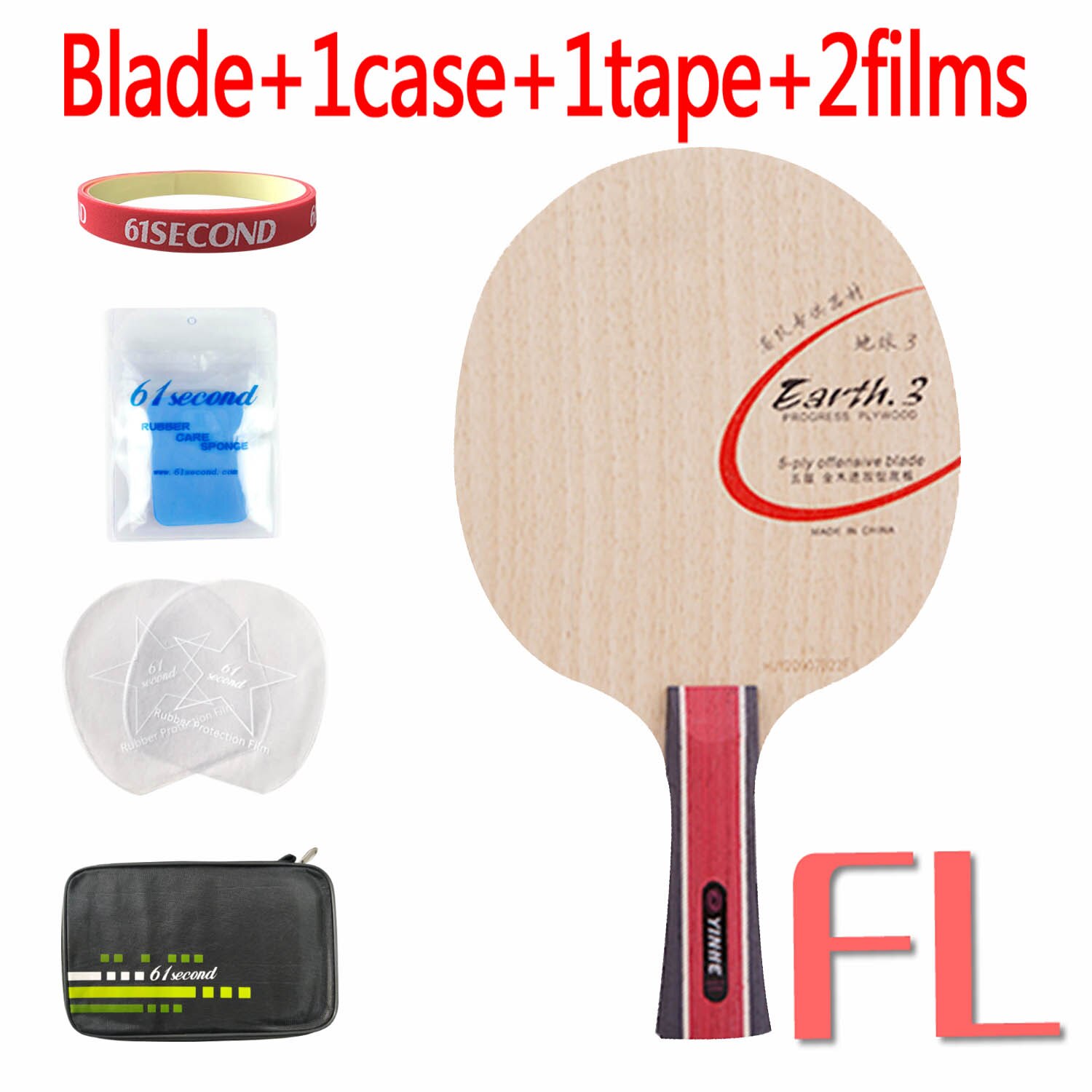 Milky Way Galaxy YINHE Earth.3 E-3 E3 E 3 table tennis pingpong blade: FLwith FM case