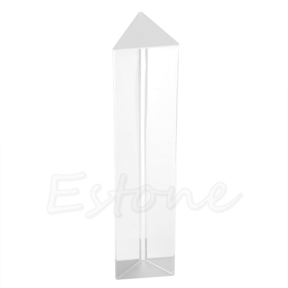 6" Optical Glass Triple Triangular Prism Physics Teaching Light Spectrum 15cm