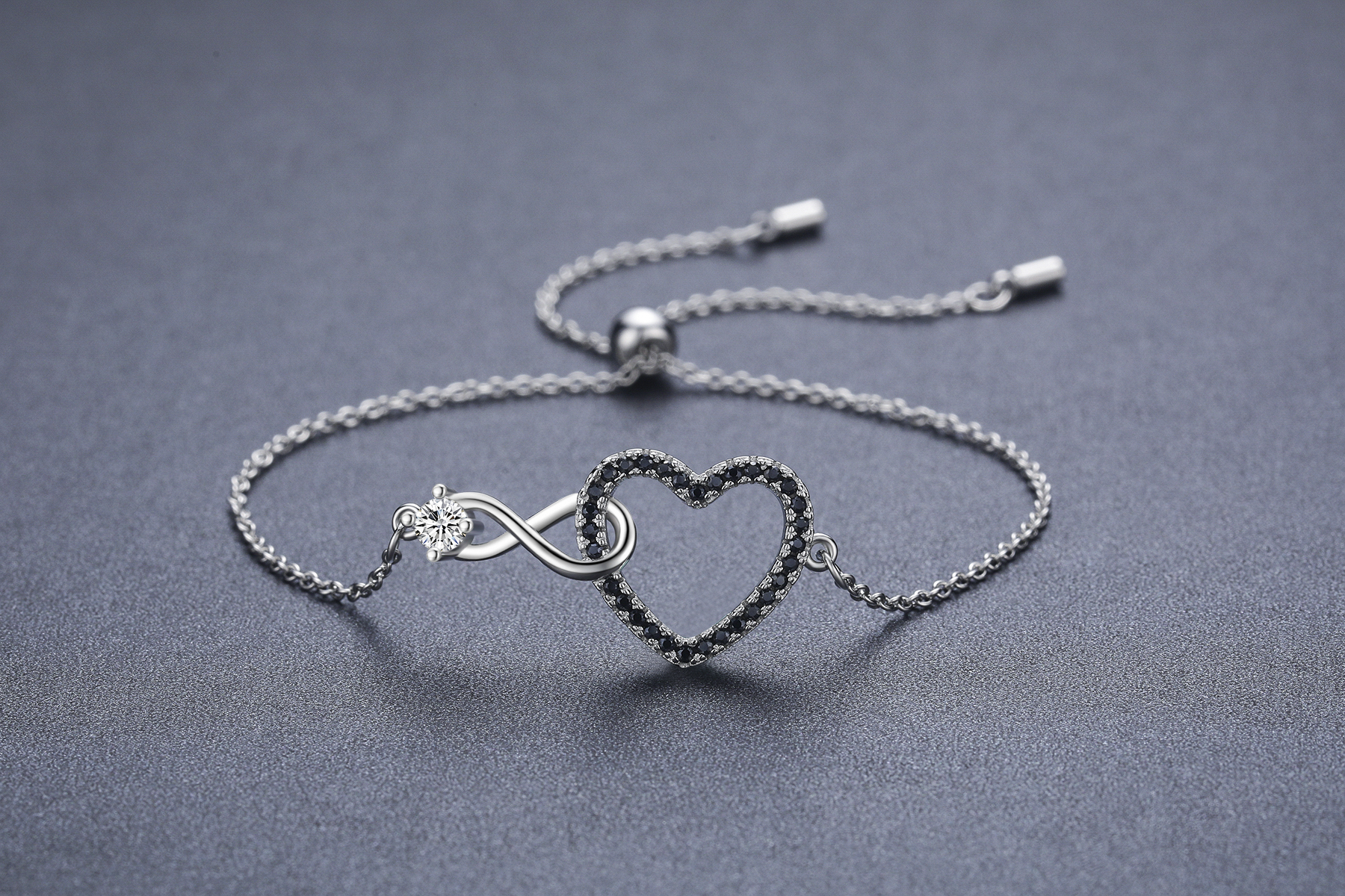 Zwart Awn Zilver Kleur Zilver Charm Armband Vrouwen Bruiloft Sieraden S010: Reddish Brown