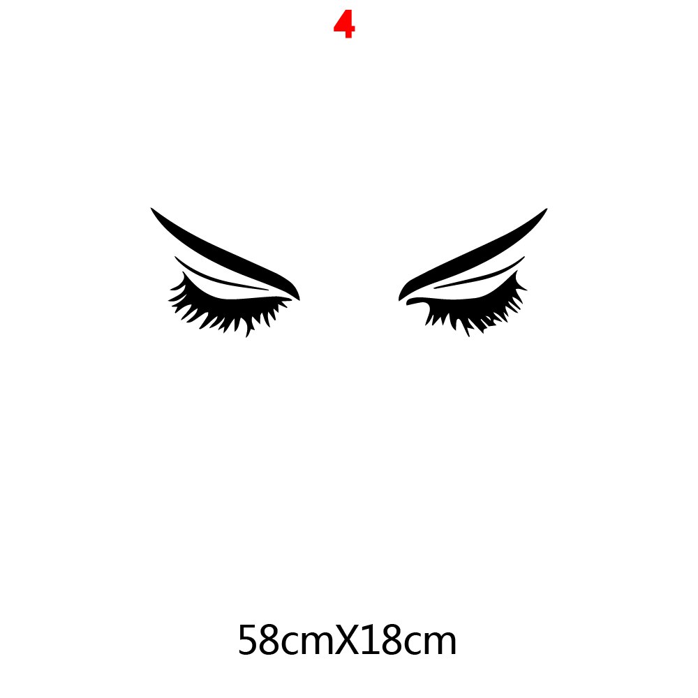 Beauty Salon Salon Lipstick Eyes Vinyl Wall Sticker Wallpaper For Beauty Salon Girls Bedroom Decor Mural Poster Quotes Make Up: 4