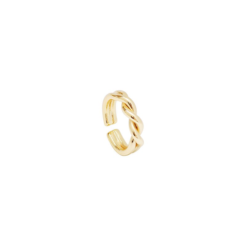 Japan Koreaanse Mode Hand Sieraden Geometrische Open Ring Vrouwelijke Mode Eenvoudige Koele Hong Kong Stijl Vinger Ring 18K goud