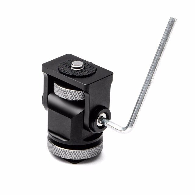 Triple Shoe Mount Adapter Flash Microphone Bracket Holder for Smooth 4 DJI Osmo Pocket Video Camera Gimbal Flash Accessories: 2