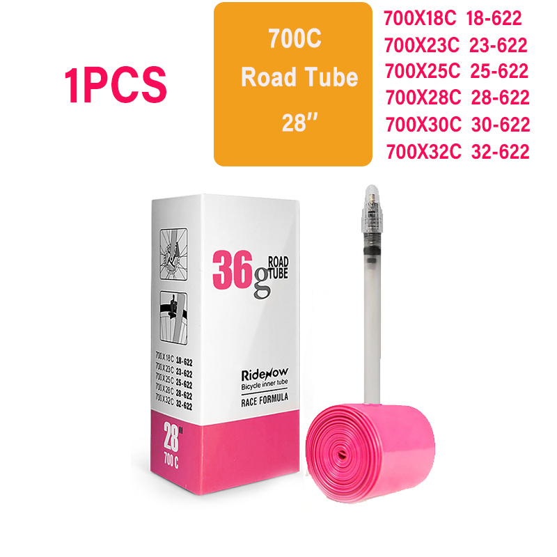RideNow Ultralight Bike Inner Tube 700c Road Bicycle TPU Inner Tube 45mm 65mm 85mm French Valve Bike inner Tubes: Ivory / 40mm