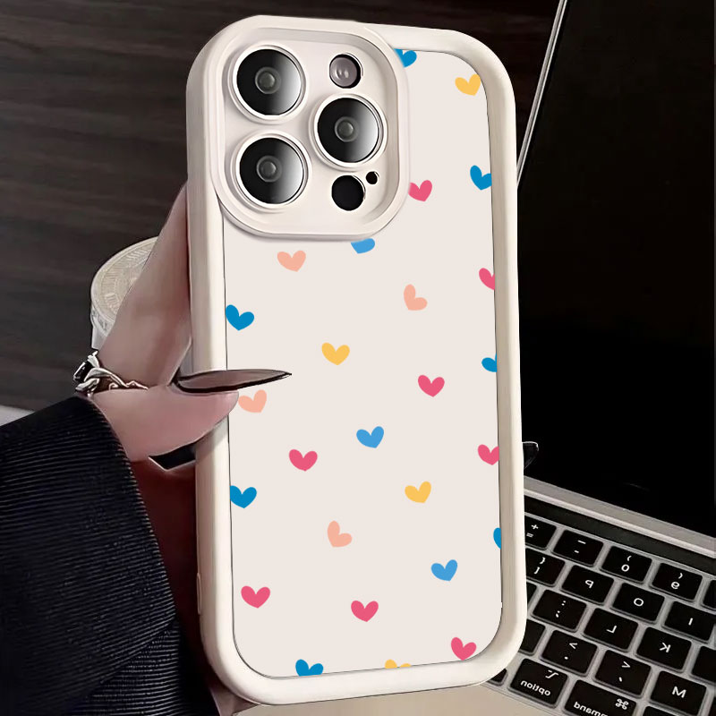Funda de teléfono para OPPO Reno 13 F 13FS 5G /Reno13 F FS 4G, funda protectora de silicona suave con forma de corazón de amor y estrellas a la: ABS / Marrón oscuro