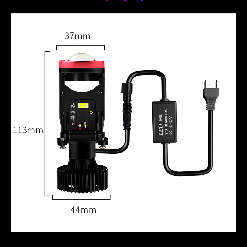 2 Stuks Auto Koplampen Lamp H4 Lenzen Led Lamp H4 Led Canbus Koplampen H4 Mini Projector Led Voor motorfiets Ultra Heldere Koplamp