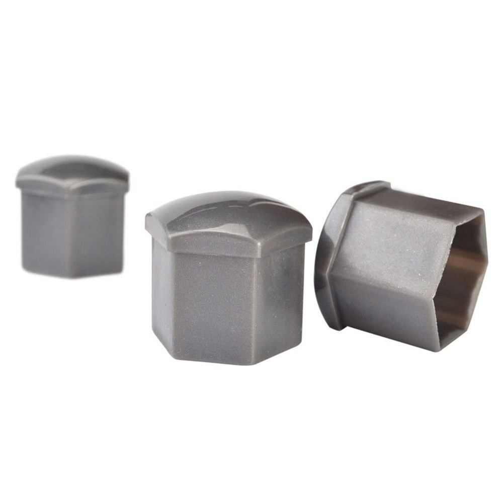 20PCS 19mm Car Hub Screw Cover Car Wheel Nut Lug Dust Cover Caps Bolt Grey