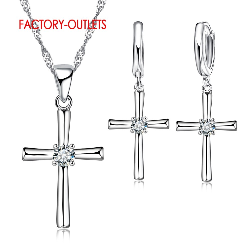 ¡Novedad! Conjunto de joyas de 925, collares con colgante de circonita de cristal para boda, para novia, para boda