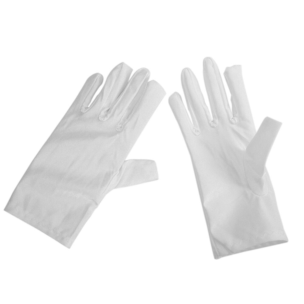 Jongen Meisje Korte Dans Bruiloft Speciale Gelegenheid Party Satin Voelen Hold Bloem Jurk Elastische Kid Handschoenen Prestaties Formele 1 Paar