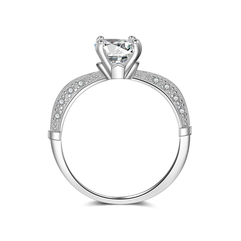 Ægte solid sølv  s925 ringe til kvinder anillos mujer hvide diamantsmykker anillos de bizuteria ædelsten med pude zirconia