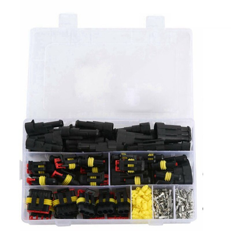 26Sets 1-4 Pin Electrical Wire Connector Plug Set & 150 PCS Wire Connector Kit Wire Connectors Waterproof