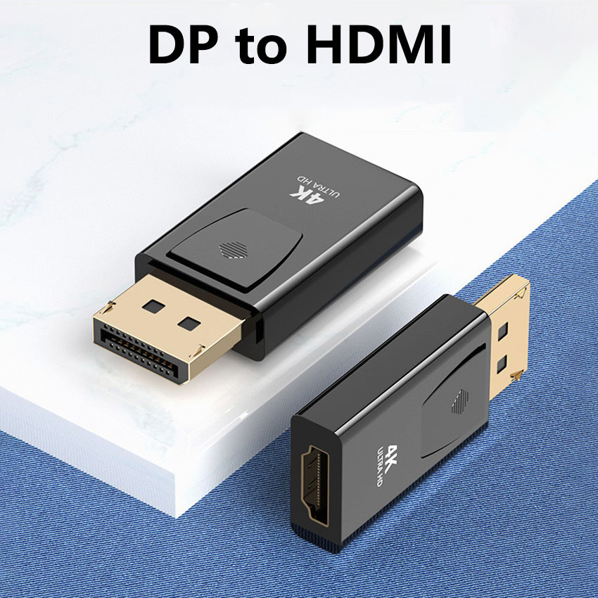 Convertidor 4K DP a HDMI, Displayport a 1080P HDTV, Monitor de ordenador, adaptador de Audio y vídeo