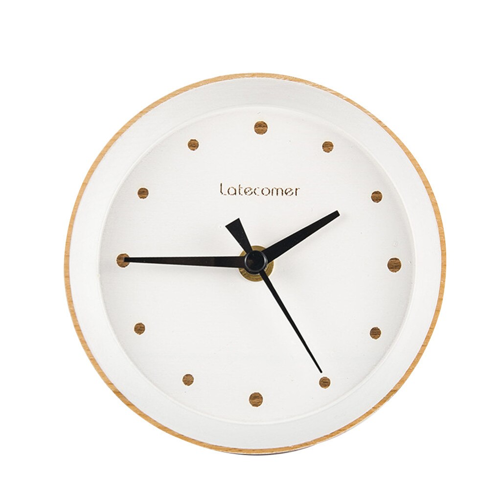 Wekker laatkomer japanse stijl houten bureau slaapkamer woonkamer elektronische klok digitale klok 6.27: D