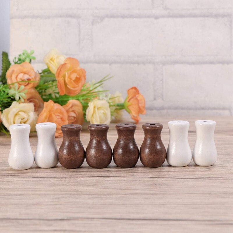 12 Pack Window Blind Wood Cord Knobs Wooden Hanging Ball Blind Small Pendants Drops Pull End for Blinds or Shades