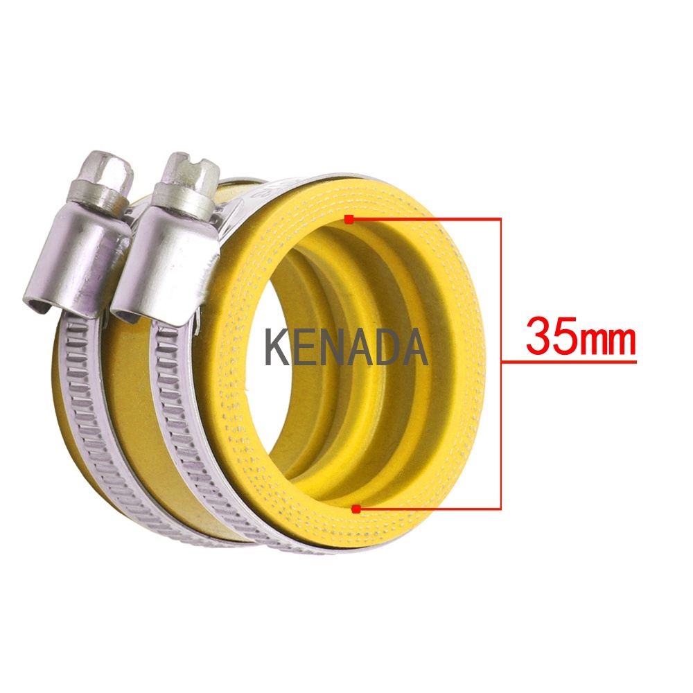 Adaptador de goma para carburador de motocicleta, 35mm, 40mm, 42mm, 45mm, tubo de entrada, accesorios de motocicleta para PWK KEIHIN OKO KOSO: Gris