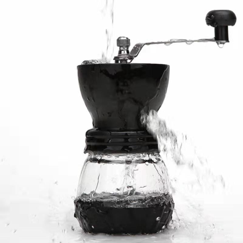 Manual Coffee Grinder with Storage Jar Soft Brush Conica Mini Coffee Milling Machine for Single Coffee