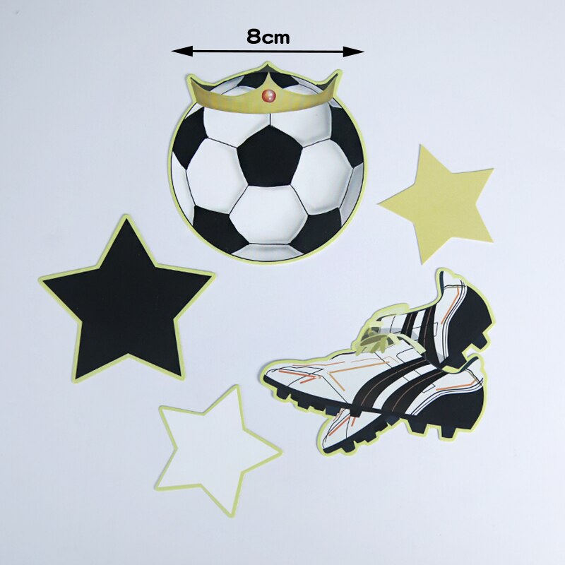 Football Theme Party Cupcake Topper Happy Birthday Cake Topper Flage For Kids Boy Birthday Party Cake Decors Supplies
