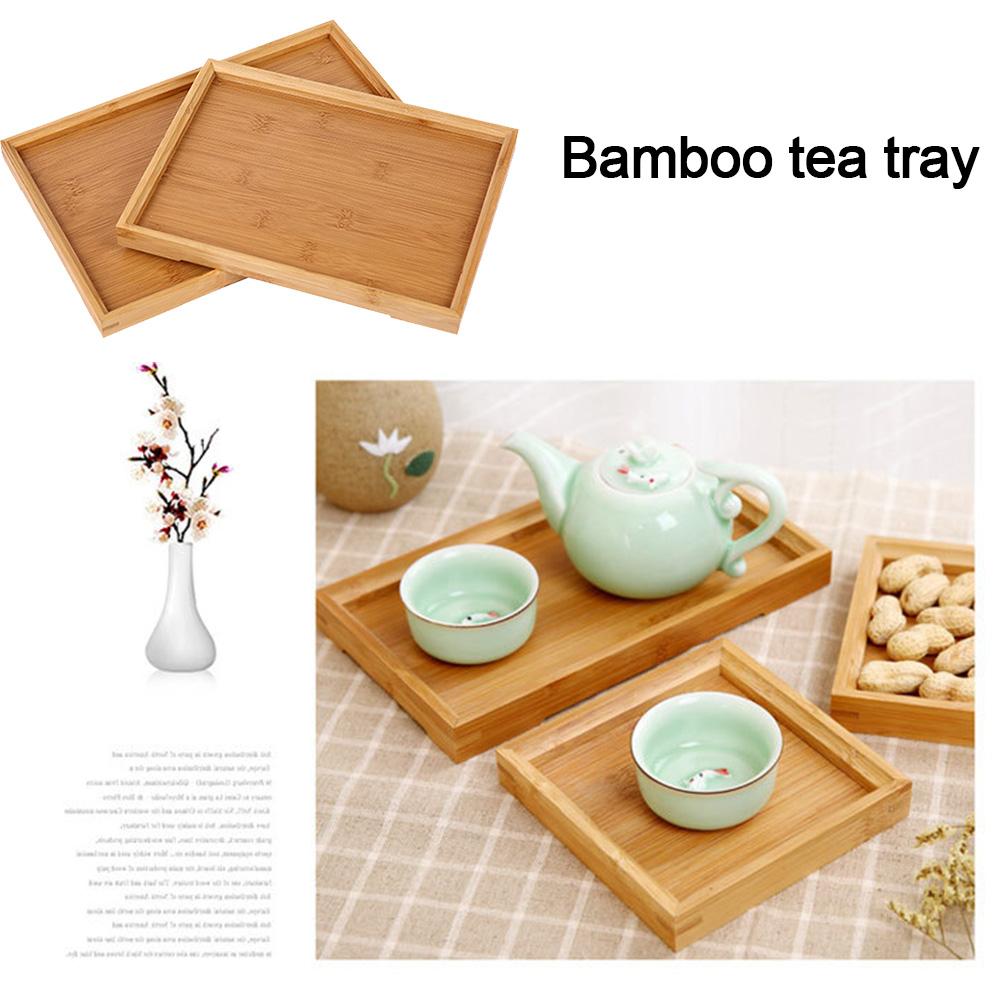 Wooden Tea Set Tray Rectangular Japanese Style Bamboo Tea Tray Solid Wooden Fruit Bread Tray Wooden Tray