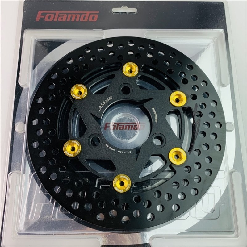 Remschijf Universal Voor Motorbike Scooter Voor Yamaha Motorcycle CNC 3 Gaten Remschijf Remblokken 220mm * 70mm Drijvende Schijfremschijf Schijfremrotor (Color : 4