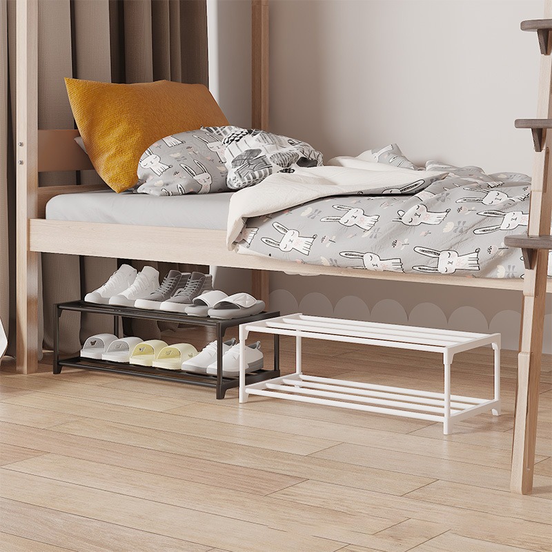 Schoenenrek voor kast, verstelbaar schoenenrek voor kleine ruimte, kleine schoenenorganizer voor voordeur, stevig metaal, voordeur