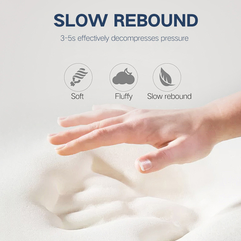 Komfortpute for ben, rygg og hode, trekk i bomull med minneskum, korsryggstøttepute for semi-rullpute