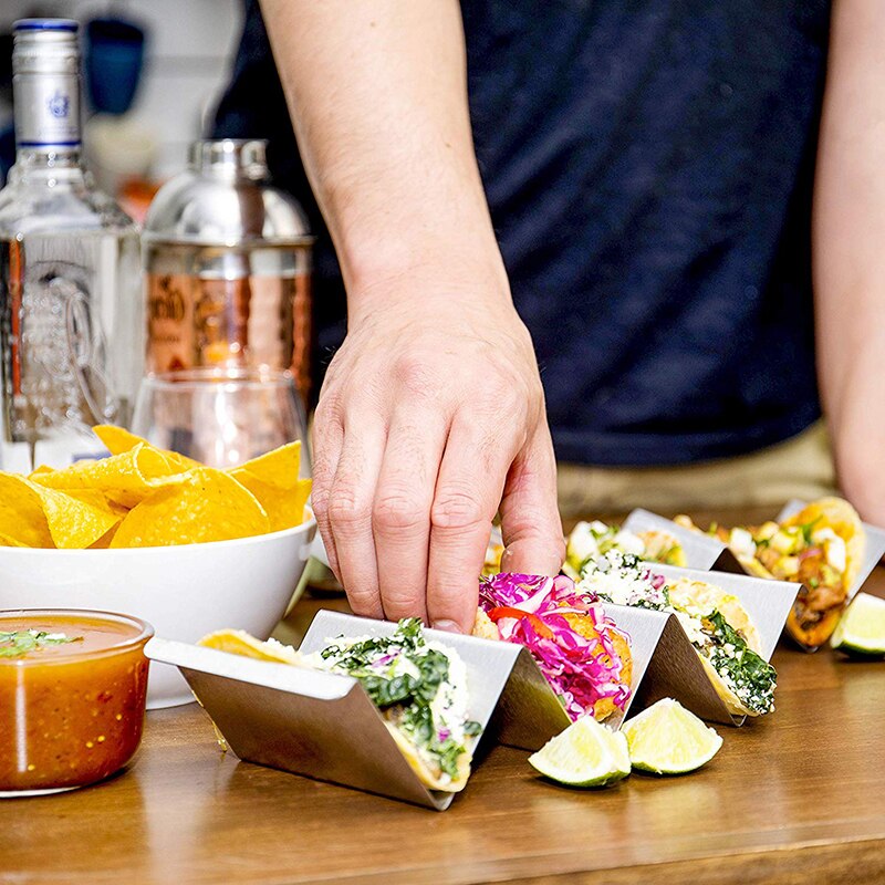 Pizza wave holdbart skal mexicanske tærter madreol show restaurant køkkenredskaber 1pc holder i rustfrit stål display stand