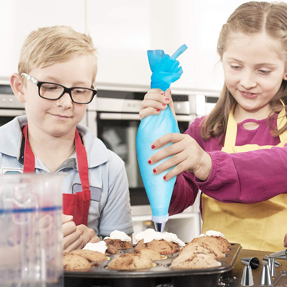 Bolsas reutilizables para glaseado de 34 piezas, Juego de puntas con bolsas de glaseado para decoración de pasteles, boquillas para glaseado, bolsa de pastelería, suministros para hornear