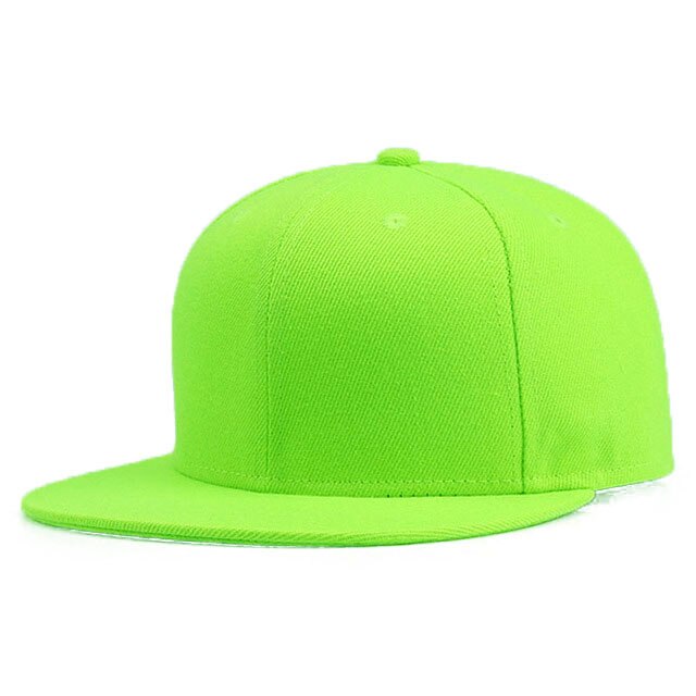 Solid sort hip hop flade hatte snapback seje mænd billige baseball kasketter kvinder casual kasket gorras planas hip-hop hat 16 farver: Grøn