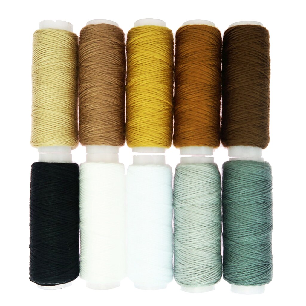 10 Pack Polyester Sewing Thread 55 Yard/Spool for the Upholstery, Outdoor