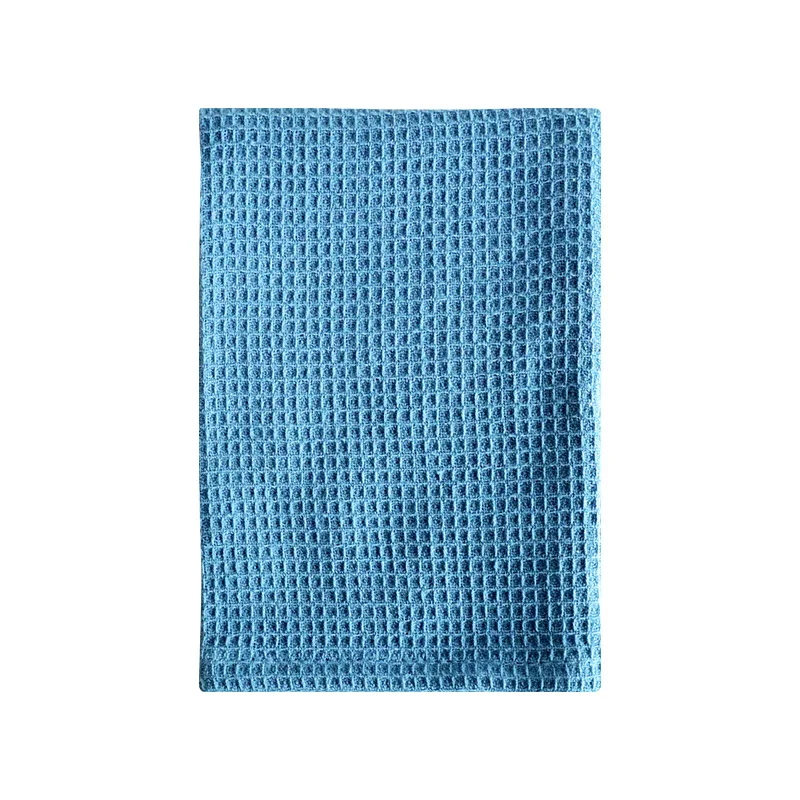 Katoenen Wafel Afwas Handdoek Ananas Check Theedoek Vierkante Handdoek Voor Thuis Keuken Schoonmaak Keuken Gadgets: Sky Blue