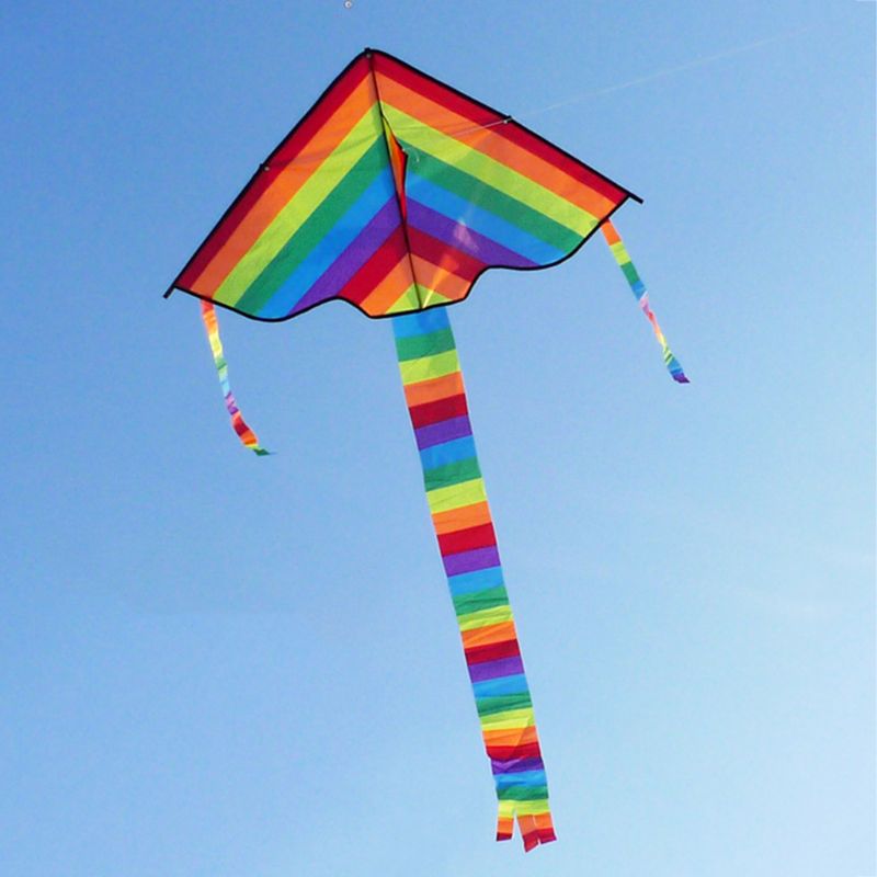 Lange Staart Rainbow Kite Outdoor Vliegers Vliegen Speelgoed Kite Voor Kinderen Kids Single Line Vliegeren Opblaasbare