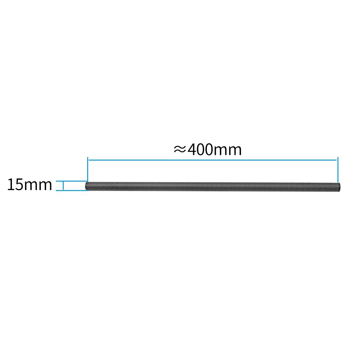 1Pcs 10Cm/25Cm/30Cm/40Cm Carbon Fiber Buis Staaf Voor Dia 15mm Rod Rail System Follow Focus Camera Kooi Kit: 400mm