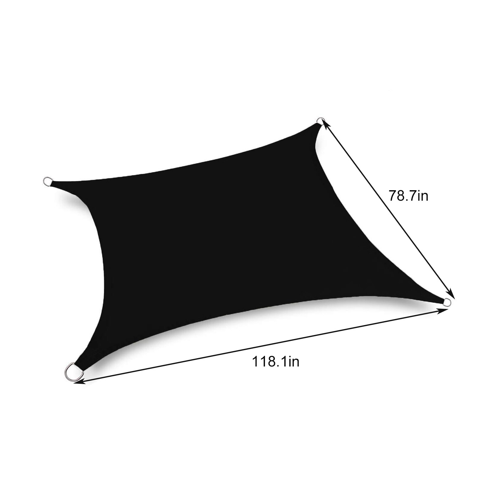 Triangle Sun Shade Sail Canopy For 98%UV Block Sun Shelter For Outdoor Facility&amp;Activities Backyard Awning Camp Tent: white