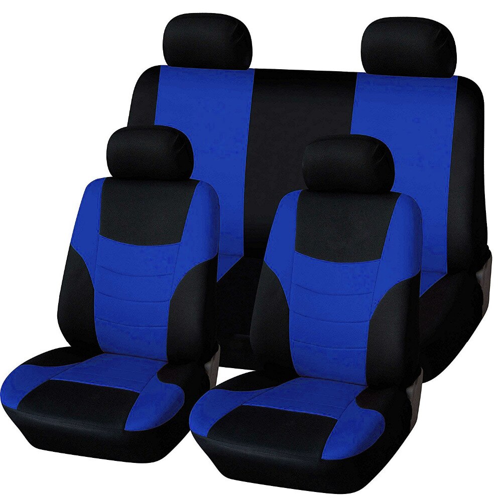 Bilbarnstol heltäckande universaltillbehör styling röd blå gul orange grön rosa röd för vw polo golf peugeot 206 lada: Blå