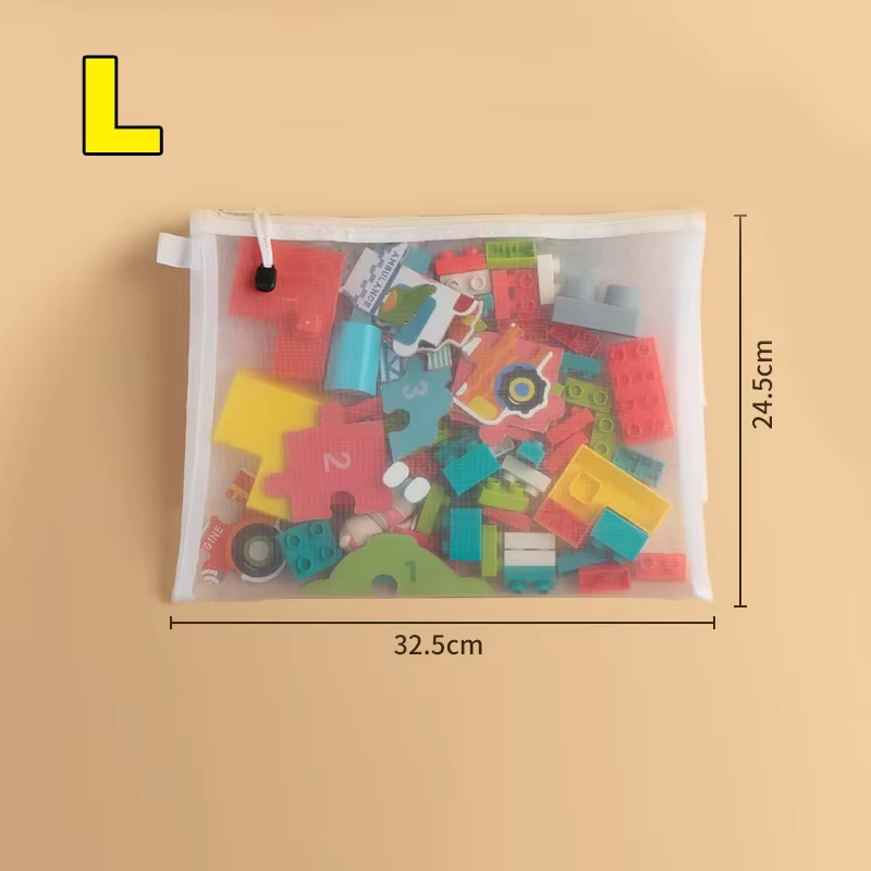 3/5/10pz Borsa per documenti con cerniera in rete Cartella con cerniera impermeabile a prova di umidità Borsa per giocattoli Strumenti di archiviazione Borsa per organizzazione cosmetica: marrone