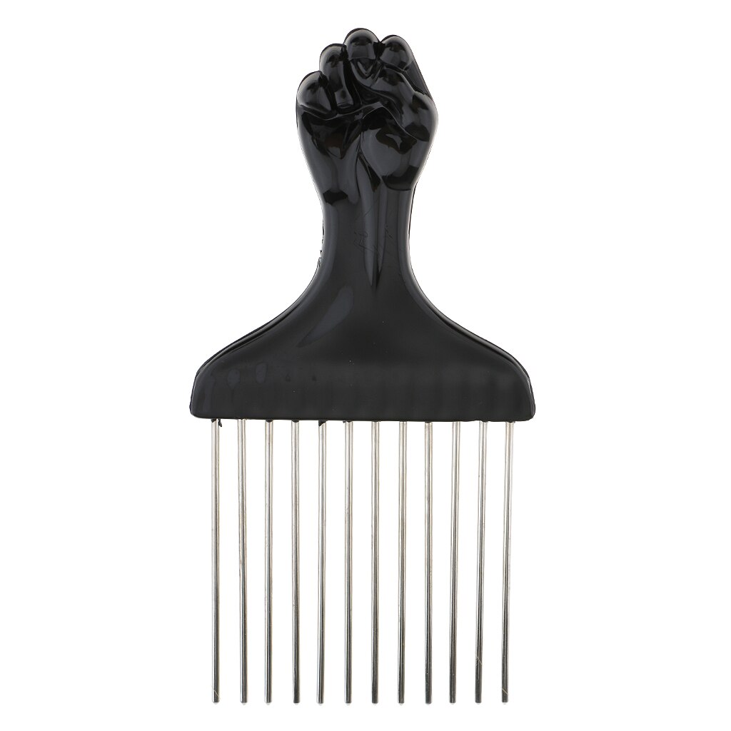 Schwarz Faust afro wählen Metall Breite Zähne Haar Kamm Für Volumizing Haar Styling