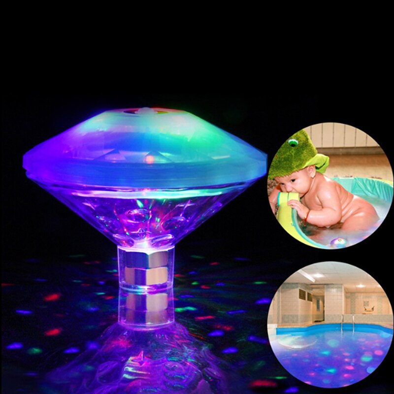 Ledet nedsenkbart lys til hage svømmebasseng rgb diamant undervannsbasseng lys låve som spiller fontene spa dårlig vanntett