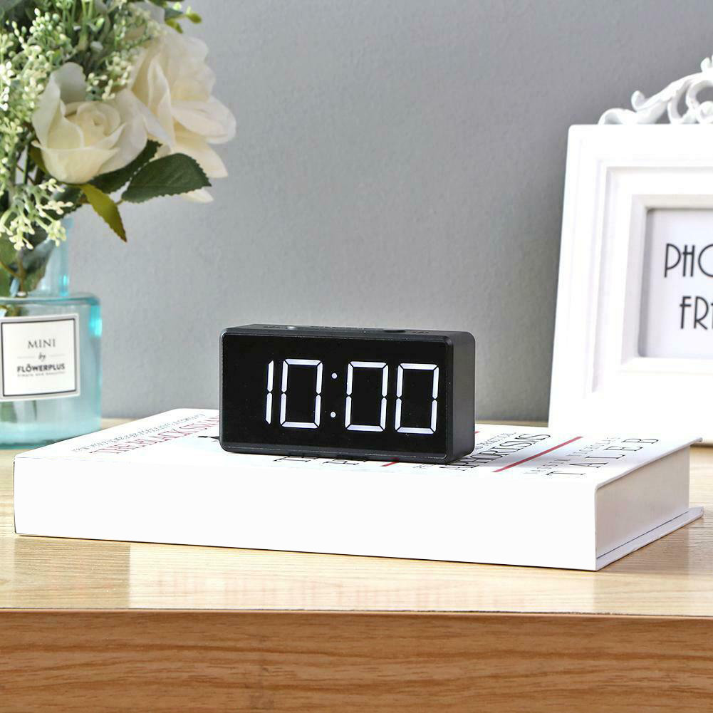Gästehaus LED Küche Wohnzimmer Temperatur Anzeige Digital Wecker Tisch oben Kunststoff USB angetrieben Studenten Schlafzimmer Schlummern