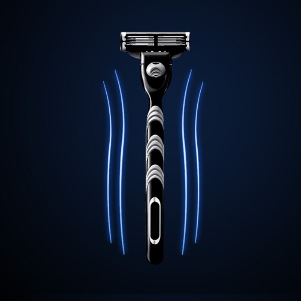 16 stk udskiftelige barberhoveder +1 stk holder kompatibel mach 3 barberblad manuel trelags barberblad barberblad udskiftning