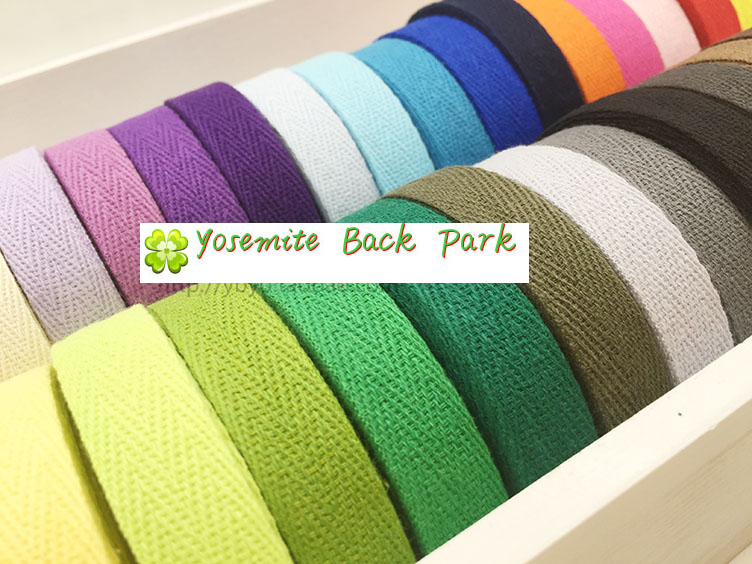 15 mm width 50 yard Cotton Herringbone Webbing Tape bias binding, bunting Twill Apron Sewing Tape - DIY Bags, Aprons, Straps