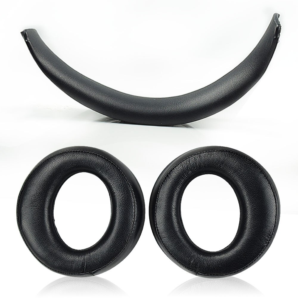 Originele Black Ear Pad Kussen Oorbeschermer Oorkussen Voor Sony Goud Draadloze PS3 PS4 7.1 Virtual Surround Headset CECHYA-0083(L + R): Sheepskin 1set(BK)