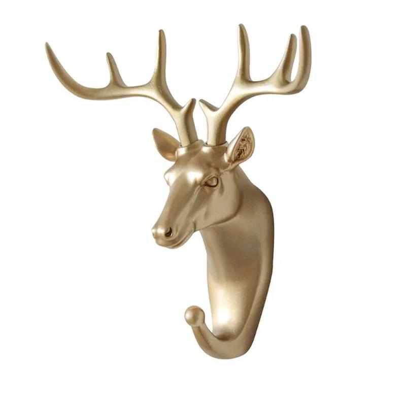 Perchero con cabeza de Animal, colgador de pared de caballo, jirafa, alce, elefante, ganchos decorativos, accesorios de baño