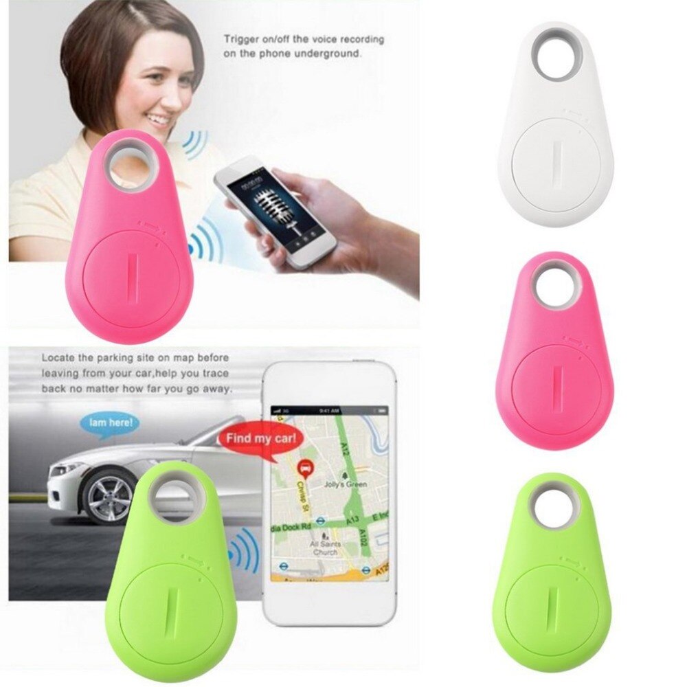 Rastreador GPS Mini con Bluetooth 4,0, localizador anti-gotas portátil, localizador de llave perdida con alarma bidireccional para mascotas, dispositivo antirrobo