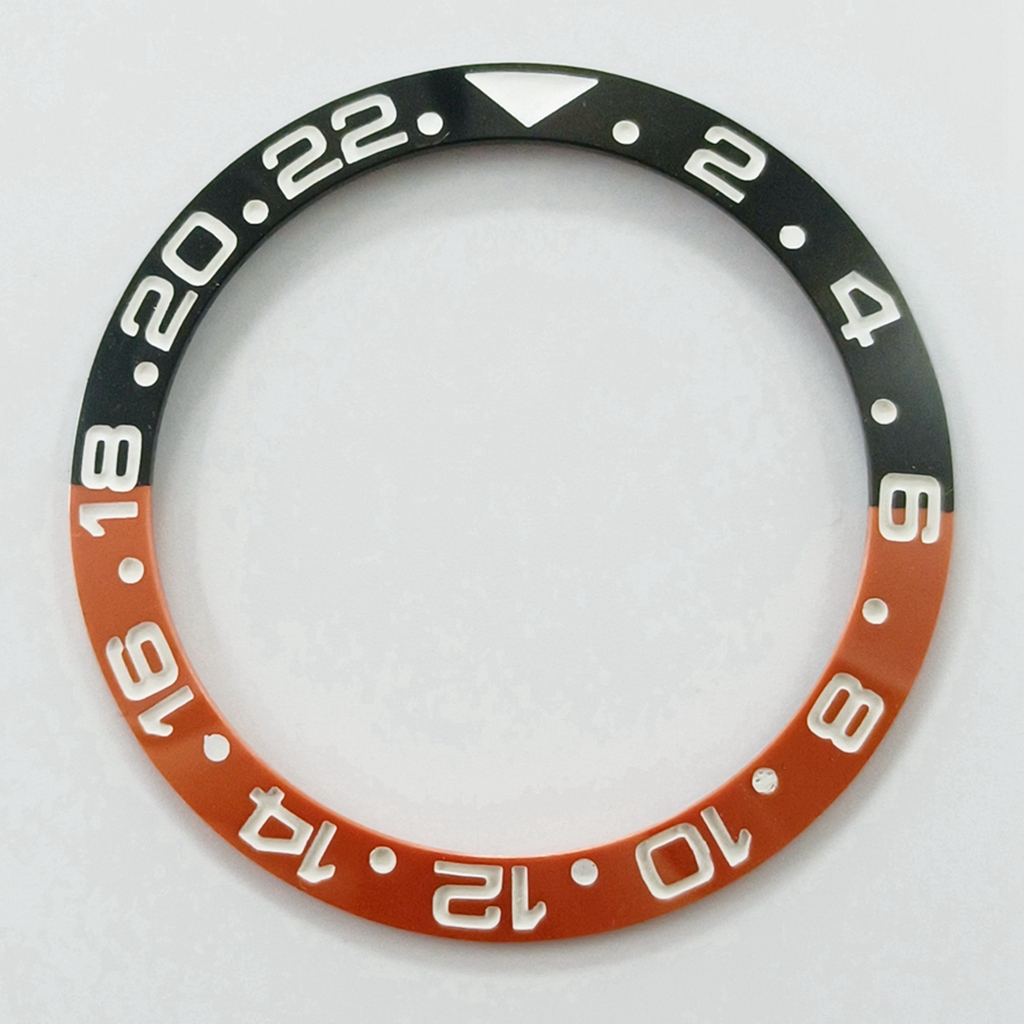 38mm GMT sub Keramik Lünette Schräge Taucheruhr Einsatz Uhr Ersetzen Zifferblatt Uhr Lünette Einsätze Ring