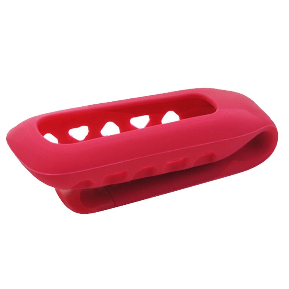 Fitbit One Fitness Tracker Replacement Accessory Silicone Metal Clip Belt Holder Case Cover: Red