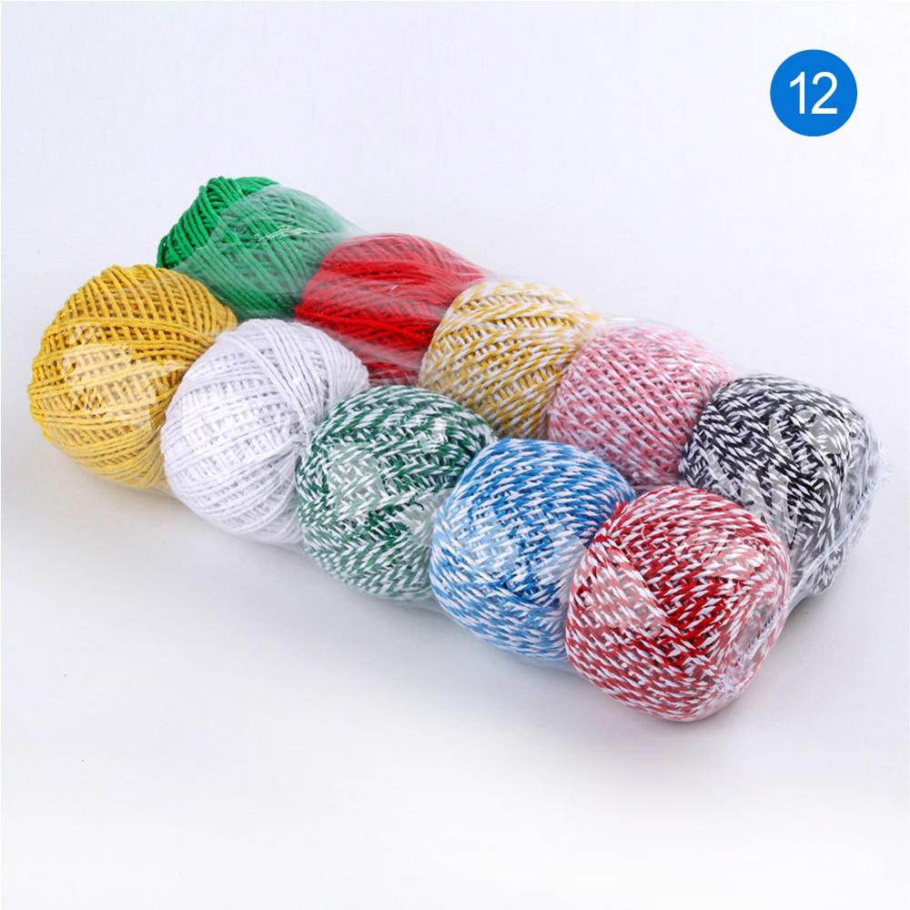 Dwa kolory bawełny piekarze sznurka liny rustykalny, wiejski rzemiosło akcesoria do rękodzieła: 10 Pcs 1