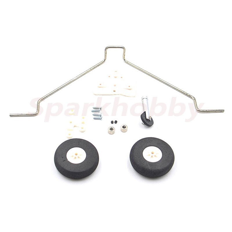1400mm Surfer X8 / 800mm Mini Surfer 800 Glider Steel Wire Landing Gear With Sponge Wheel For RC Airpalne Fixed-wing Models DIY: Yellow