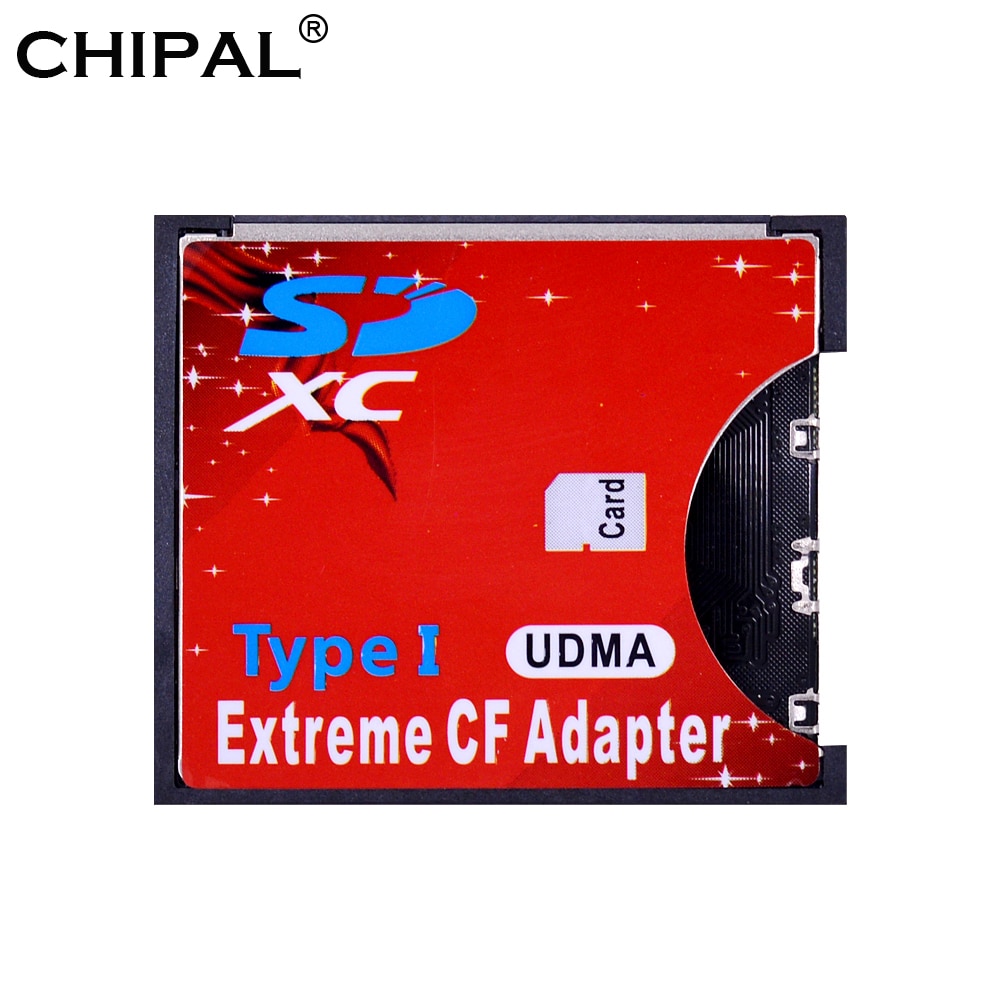 Chipal Professionele Sd Naar Cf Card Adapter Sdhc Sdxc Naar 3.3Mm Standaard Compact Flash Type I Memory Kaartlezer converter