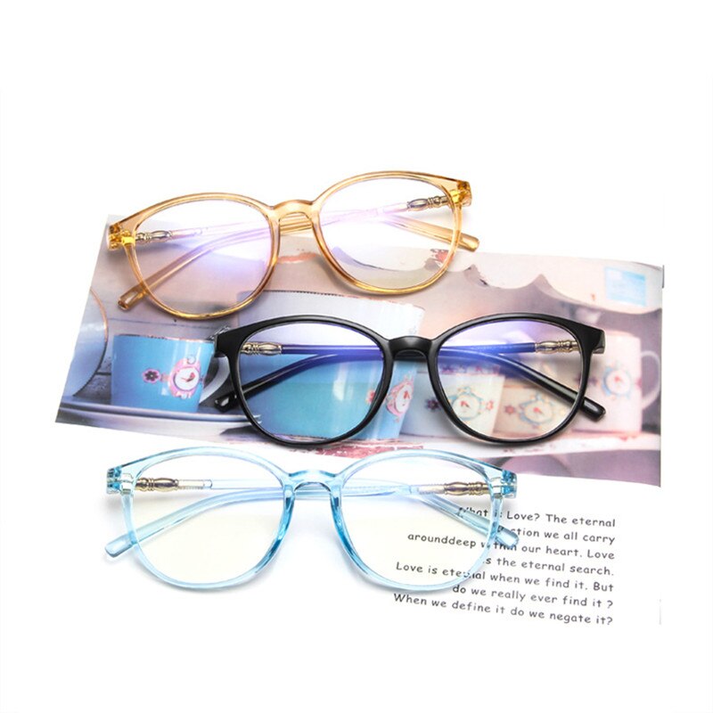 Oval Oversized Men Women Glasses Frame Transparent Optical Vintage Spectacle Round PC Retro Over Sized Myopic Frames